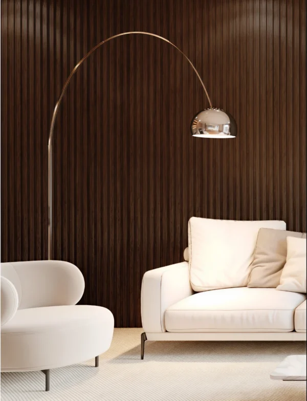 Painel Ripado Decorativo Mogno Duas Ripas Full Line