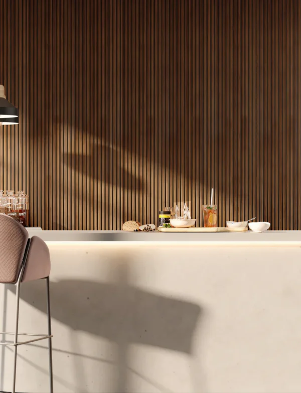 Painel Ripado Decorativo Mogno Quatro Ripas shadow line