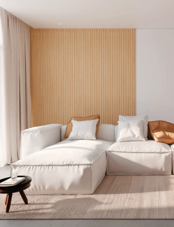 Painel Ripado Decorativo Carvalho Duas Ripas Full Line