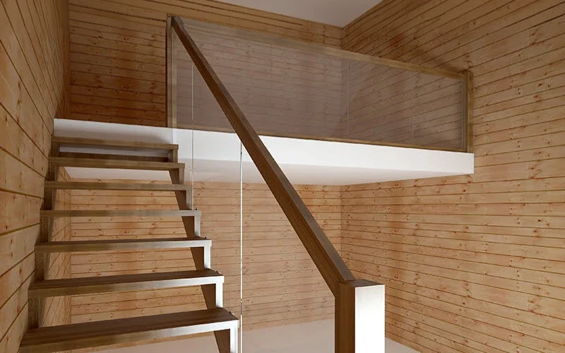 escadas e corrimão
